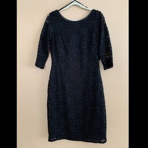 NWT Laundry by Shelli Segal Black Lace Dress
